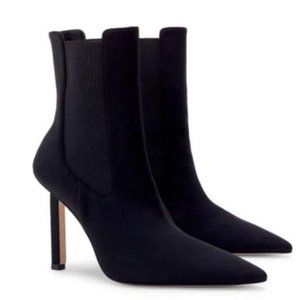 GOOD AMERICAN Pointed Toe Chelsea Bootie Neoprene Black - Size 9.5